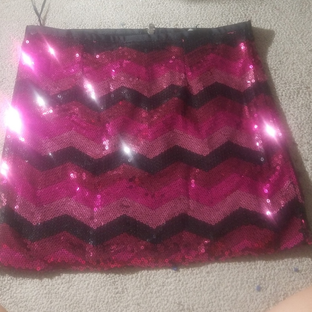 Sequined mini skirt